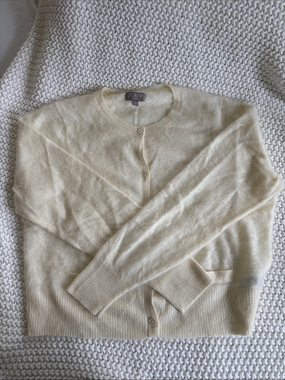 JCrew Brushed Cashmere Cropped Cardigan - Picture 2 of 10